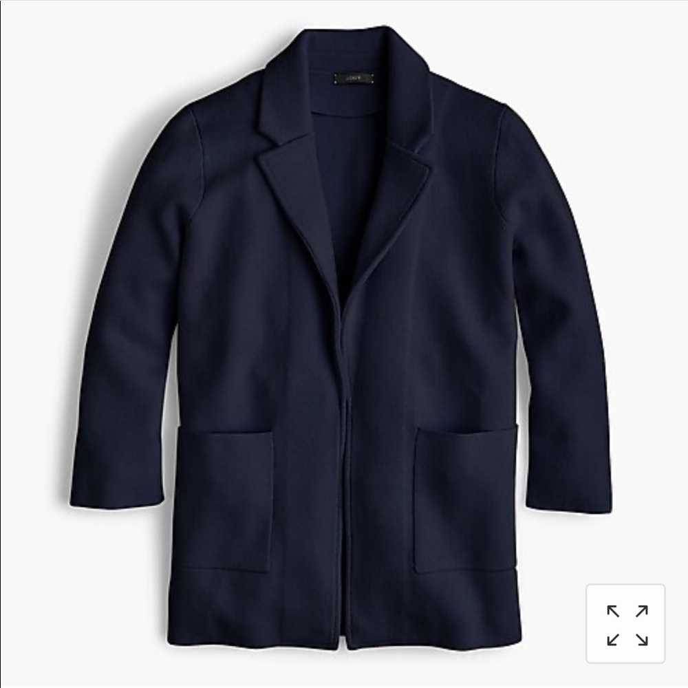 J Crew Sophie Open Front Sweater Blazer